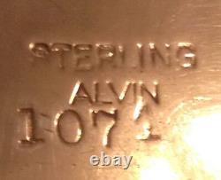 Bol sur pied en argent sterling reticulé et perforé d'Alvin
