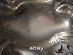 Bol sur pied en argent sterling reticulé et perforé d'Alvin