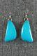 Boucles D’oreilles Navajo Turquoise & Sterling Silver Alvin Joe