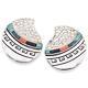 Boucles D'oreilles En Argent Sterling Navajo Avec Turquoise, Onyx Et Corail Rouge D'alvin Et Lula Begay