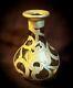 Bouteille De Parfum En Verre Antique Avec Incrustation En Argent Sterling Alvin Sur Verre Rare