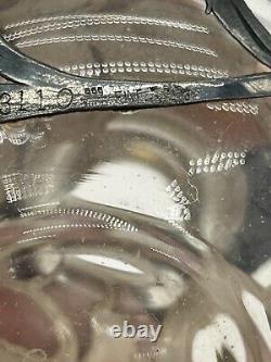 Bouteille de parfum rare en argent sterling Alvin 999/1000 antique avec décor Art Déco orné