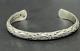 Bracelet De Manchette En Argent Sterling Fait Main Par Alvin Toadacheene, De Style Navajo Vintage