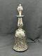 Carafe En Verre Avec Overlay En Argent Sterling Alvin Art Nouveau Antique, 10,75 Pouces De Hauteur