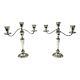 Chandelier Alvin Antique En Argent Sterling Pesé 3 Lumières S258 2 Pièces