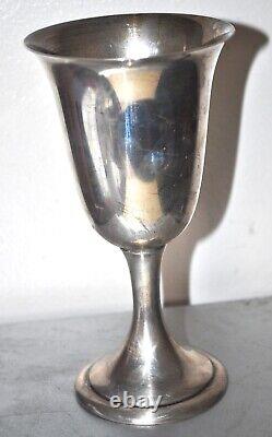 Coupe en argent sterling vintage ALVIN # S 249 Eau / Vin 129,84 grammes