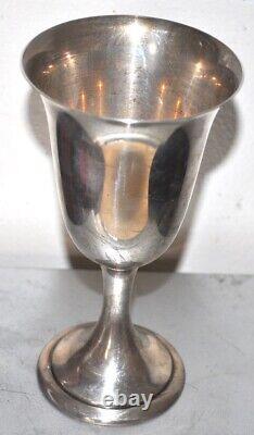 Coupe en argent sterling vintage ALVIN # S 249 Eau / Vin 129,84 grammes