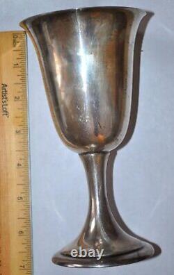 Coupe en argent sterling vintage ALVIN # S 249 Eau / Vin 129,84 grammes