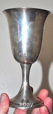 Coupe en argent sterling vintage ALVIN # S 249 Eau / Vin 129,84 grammes