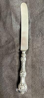 Couteau antique en argent sterling ALVIN ORANGE BLOSSOM OLD 1905 10 sans monogramme