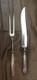 Couteau Et Fourchette à Découper La Viande En Argent Sterling Alvin 1931 Avec Poignée