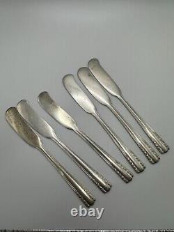 Couteaux à beurre individuels en argent sterling Alvin Chapel Bells Vintage 156.77g