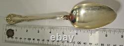 Cuillère de service grande en argent sterling Vtg Alvin Chateau Rose