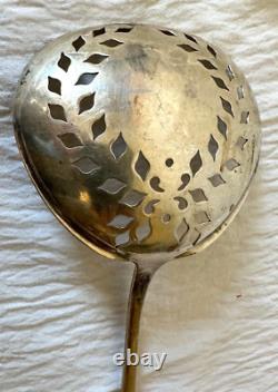 Cuillère de service perforée Apollo en argent sterling Alvin 1900 rare
