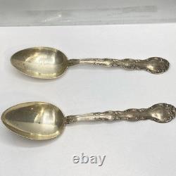 Cuillère en argent sterling Alvin French Scroll 9 2PC 131.6g