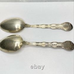 Cuillère en argent sterling Alvin French Scroll 9 2PC 131.6g