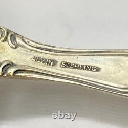 Cuillère en argent sterling Alvin French Scroll 9 2PC 131.6g
