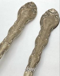 Cuillère en argent sterling Alvin French Scroll 9 2PC 131.6g