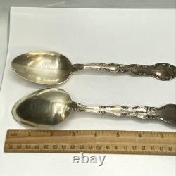 Cuillère en argent sterling Alvin French Scroll 9 2PC 131.6g