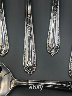 Della Robia par Alvin Ensemble de 6 cuillères à soupe rondes en argent sterling de 6,25 pouces
