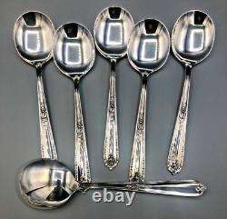 Della Robia par Alvin Ensemble de 6 cuillères à soupe rondes en argent sterling de 6,25 pouces