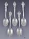 Ensemble De 5 Grandes Cuillères à Soupe Ovales à Dessert Vivaldi En Argent Sterling Alvin