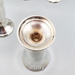 Ensemble de 5 verres à liqueur en argent sterling Alvin vintage pour barware