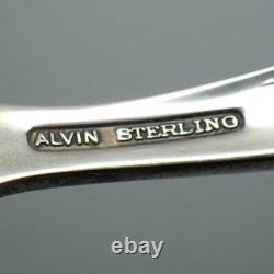 Ensemble de bébé Spring Bud Cuillère Fourchette Hochets Alvin Argent Sterling 1956