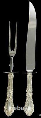 Ensemble de fourchette et couteau à découper le rôti en argent sterling Alvin Princess Eugene vintage