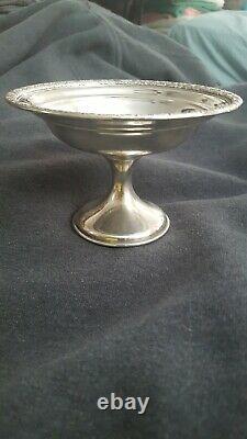 Ferling Silver Foted Candy Bowl 5 3/4 D'alvin S125 Cement Feigh Base 7.4oz
