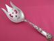 Fourchette De Service De Salade En Argent Massif Alvin Rare, Surdimensionnée De 9 3/8 Pouces, Modèle Bridal Rose De 1903, Sans Monogramme.