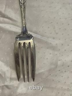 Fourchette de service en argent sterling Sorrento par Alvin 7 monogrammée