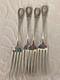 Fourchettes à Dîner Antiques En Argent Sterling Alvin Apollo 1900 Avec Monogramme Et Couronne De Laurier, Lot De 4