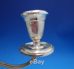 Hampton By Alvin Sterling Argent Candelabra Paire 3-light # S257 Pondéré (# 4769)