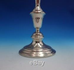 Hampton By Alvin Sterling Argent Candelabra Paire 3-light # S257 Pondéré (# 4769)
