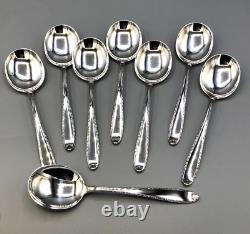 Le charme du Sud par Alvin Ensemble de 8 cuillères à soupe de crème en argent sterling de 6 3/8 pouces