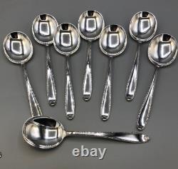 Le charme du Sud par Alvin Ensemble de 8 cuillères à soupe de crème en argent sterling de 6 3/8 pouces