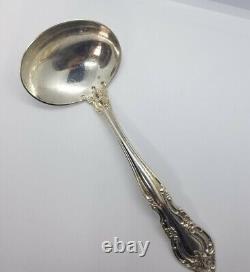 Louche à sauce moyenne en argent sterling, motif Vivaldi de Gorham Alvin