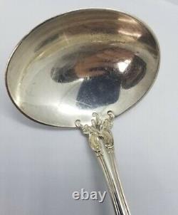 Louche à sauce moyenne en argent sterling, motif Vivaldi de Gorham Alvin