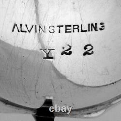 MID Century Footed Cigarette Urne Alvin Sterling Argent