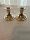 Paire De Bougeoirs Vintage En Argent Sterling Alvin Remplis De Ciment