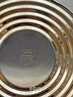 Paire de bougeoirs vintage en argent sterling Alvin remplis de ciment