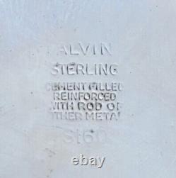 Paire de porte-bougies en argent sterling Alvin S160 avec inserts en verre - pas de monogrammes