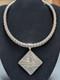 Pendentif Choker Narrateur Navajo Alvin Monte En Argent Sterling 14k & 925