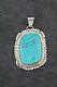 Pendentif En Turquoise Et Argent Sterling Alvin Joe