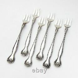 Raleigh 6 Cocktail Fourches Oyster Set Alvin Sterling Argent 1900