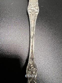 Vieille cuillère à olives en argent sterling Alvin/Gorham Old Orange Blossom 6 1/8